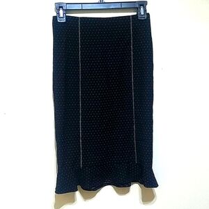 Bebe Vintage Black and White Polka Dot Skirt